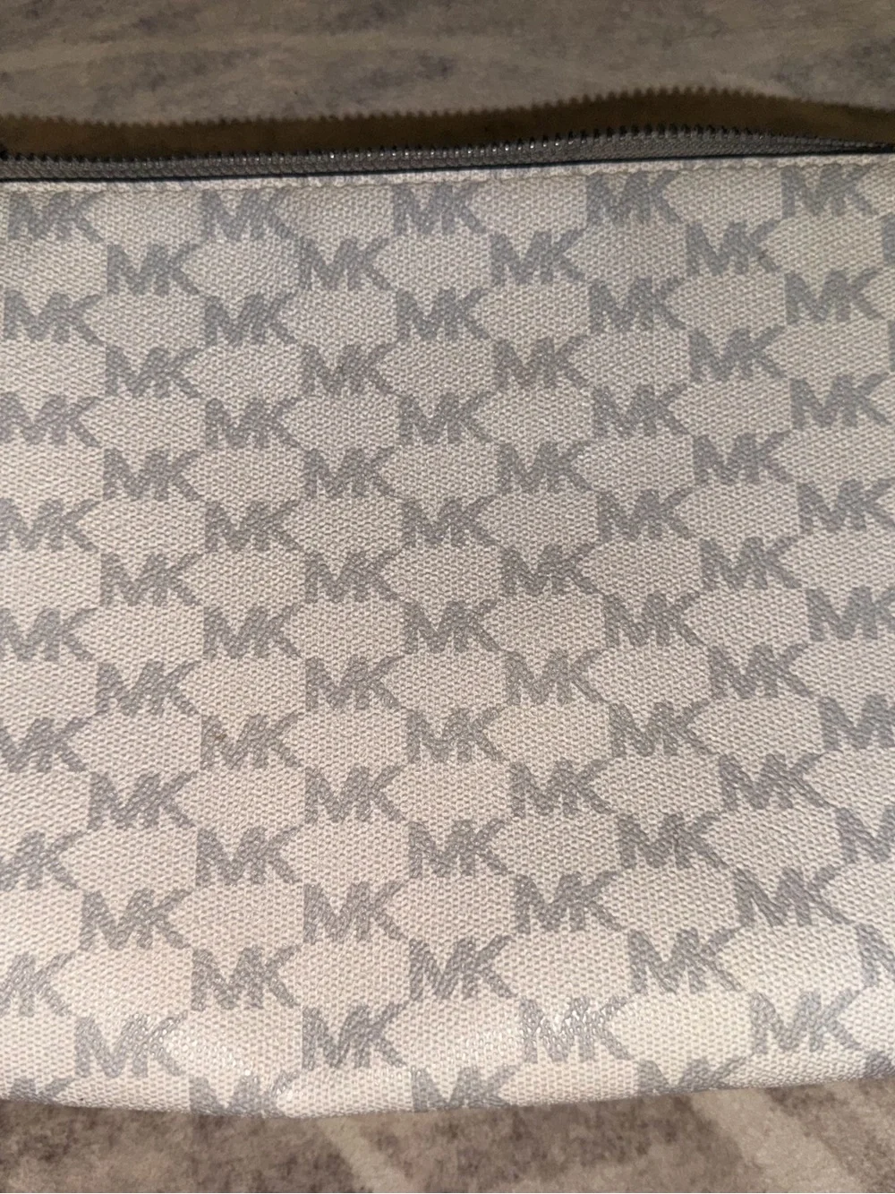 Michael Kors Gray MK Signature Crossbody Bag